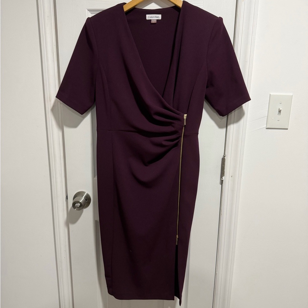 Calvin Klein Deep Purple Midi Dress